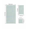 thumbnail image 4 of Blue Green Towel Set of 3, Soft Microfiber Bath Towels, Hand Towel, Washcloths, Grid Checkered Plaid Gingham Lattice Trellis Quick-Dry Absorbent Towels for Bathroom Kitchen Hotel Beach Gym Spa, 4 of 7
