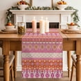 thumbnail image 2 of Table Runner 90 Inches Long for Kitchen Dining, Pink Orange Boho Dresser Scarf Farmhouse, Dining Table Decorations for Wedding/Parties, Vintage Ethnic Tribe Abstract Art 13 x 90 In, 2 of 8