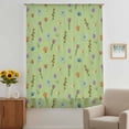 thumbnail image 2 of Spring Flowers Sheer Curtains 45 Inches Long, Pink Yellow Wildflowers Country Plants Green Light Filering Curtains, Breathable Simi Curtain Privacy Drapes for Kitchen Bathroom Small Window Treatment, 2 of 9