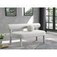 thumbnail image 3 of Meridian Furniture Parlor Cream Boucle Fabric Bench, 3 of 16