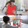 thumbnail image 4 of SUPNICE Kids Case for Samsung Galaxy Tab S10 FE 10.9" 2025/S9 FE 10.9 Inch/S9 11 Inch 2023, Lightweight Shockproof Convertible Handle Stand Case for Samsung Galaxy Tab S10 FE/S9 FE/S9/S8/S7,Red, 4 of 7