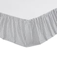 thumbnail image 3 of VHC Brands, Sawyer Mill Ticking Stripe King Bed Skirt, Black, 78x80x16, 3 of 5