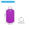 thumbnail image 2 of Uxcell Aluminum Blank Tags Rectangle Metal Stamping Blanks Pet ID Label with Key Rings Purple 10Pcs, 2 of 6