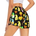 thumbnail image 4 of Picia Gnomes With Sunflowers Pattern Women's 2 in 1 Athletic Running Shorts High Waisted Workout Casual Gym Sweat Shorts with Comfy Liner Zipper Pockets-Medium, 4 of 9