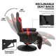 thumbnail image 4 of Customize Modern Red Office massage Chair Ergonomic High-Back PU Leather Audio Gaming Chair with Speakers and Cupholders My Lux Decor Round, 4 of 6
