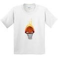 thumbnail image 3 of Inktastic Basketball and Hoop on Fire Youth T-Shirt, 3 of 5