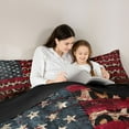 thumbnail image 6 of Homewish American Flag Full Size Comforter Sets,Leopard Cheetah Pattern Bedding Comforter Set,Red Brown Blue Bedding Sets For Boys Kids,Super Cozy Room Decor Reversible,3-Piece, 6 of 9