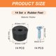 thumbnail image 2 of Uxcell 14 Pies de Goma para Tabla de Cortar Antideslizantes Tornillo Negro 13mmx7mm (ODxH), 2 of 6