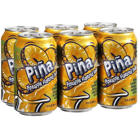 Pina Pineapple Flavored Soda, 12 Fl. Oz., 6 Count