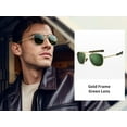 thumbnail image 3 of 〖Deals for You Days〗SUNGAIT Men's Military Style UV400 Polarized Pilot Aviator Sunglasses Bayonet Temples, 3 of 10