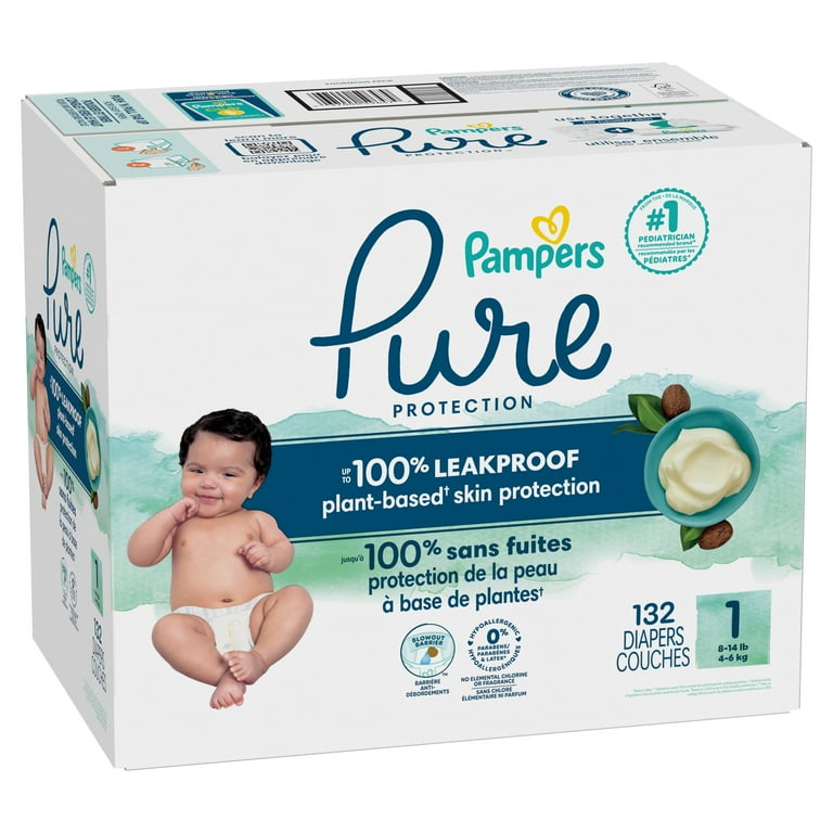 Pampers Pure Diapers Size 1 132 Count Select for More Options