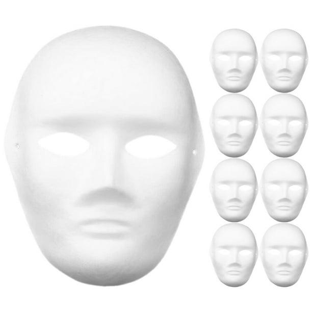 9 pcs DIY Full Face Mask Blank Male Face Mask DIY Painting Mask Blank