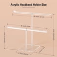 thumbnail image 4 of Organizer Headband Holder Multifunctional Storage Rack 2/3 Tier Acrylic Display Stand Hair Accessories Durable 2 Layers Smile Home, 4 of 9