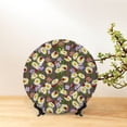 thumbnail image 6 of Daiia Ladybugs And Flowers On A Wooden Printed Pattern Ceramic Plate Dinner Plates Bone China Decorative Plates with Display Stand Art Ceramic Ornaments for Wall Hanging Decoration-6in, 6 of 6
