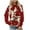 Red-4, variant on Women's Christmas Fleece Sweatshirt Long Sleeve Crew Neck Santa Claus Christmas Tree Graphic Print Casual Loose Hoodies for Holiday Party Black 2XL