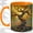 Orange, variant on Whimsical Tree Accent Mug, 11oz Ceramic Coffee Cup for Nature Lovers