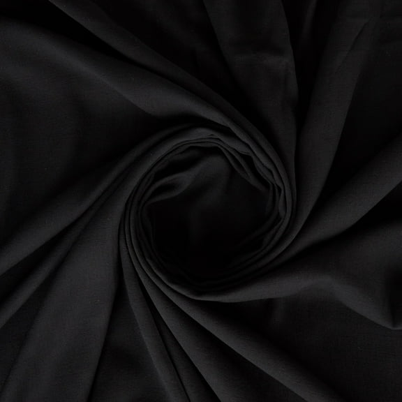 Zelouf Lora Poly Rayon Texture  , Sewing, DIY, Crafts Fabric by the Yard, Black, 3 Yard