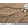 thumbnail image 3 of Soimoi Poly Georgette Fabric Leaves & Periwinkle Floral Fabric Prints By Yard 42 Inch Wide, 3 of 3