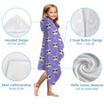 thumbnail image 7 of Purple Cartoon Cat Unicorn Pattern Hooded Bath Towel，50"x30" for Ages 3 To 12 Kids, Quick Dry Lightweight Soft Microfiber Hood Beach Towel Cover Up for Kids, 7 of 7