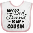 thumbnail image 3 of Inktastic My Best Friend is My Cousin with Hearts Boys or Girls Baby Bib, 3 of 4