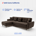 thumbnail image 2 of LASE Muebles Sala Esquinera En L Sofá Cama Reclinable 3 En 1 • California Onix, 2 of 6
