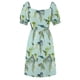 thumbnail image 5 of Acuarela a Love - Patrón en menta Vestido de manga corta ropa de mujer vestidos elegantes para mujer, 5 of 6