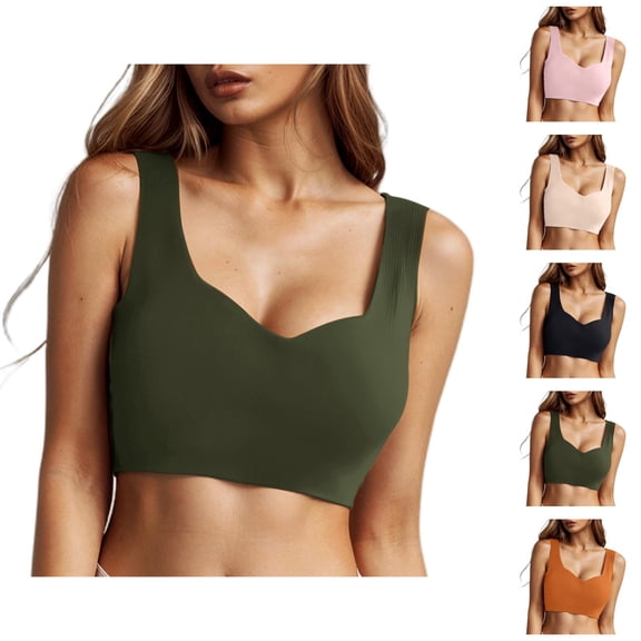 Push Up Bras for Women Lightweight Seamless Wireless Racerback Bralette Sleep Bra Everyday Bras