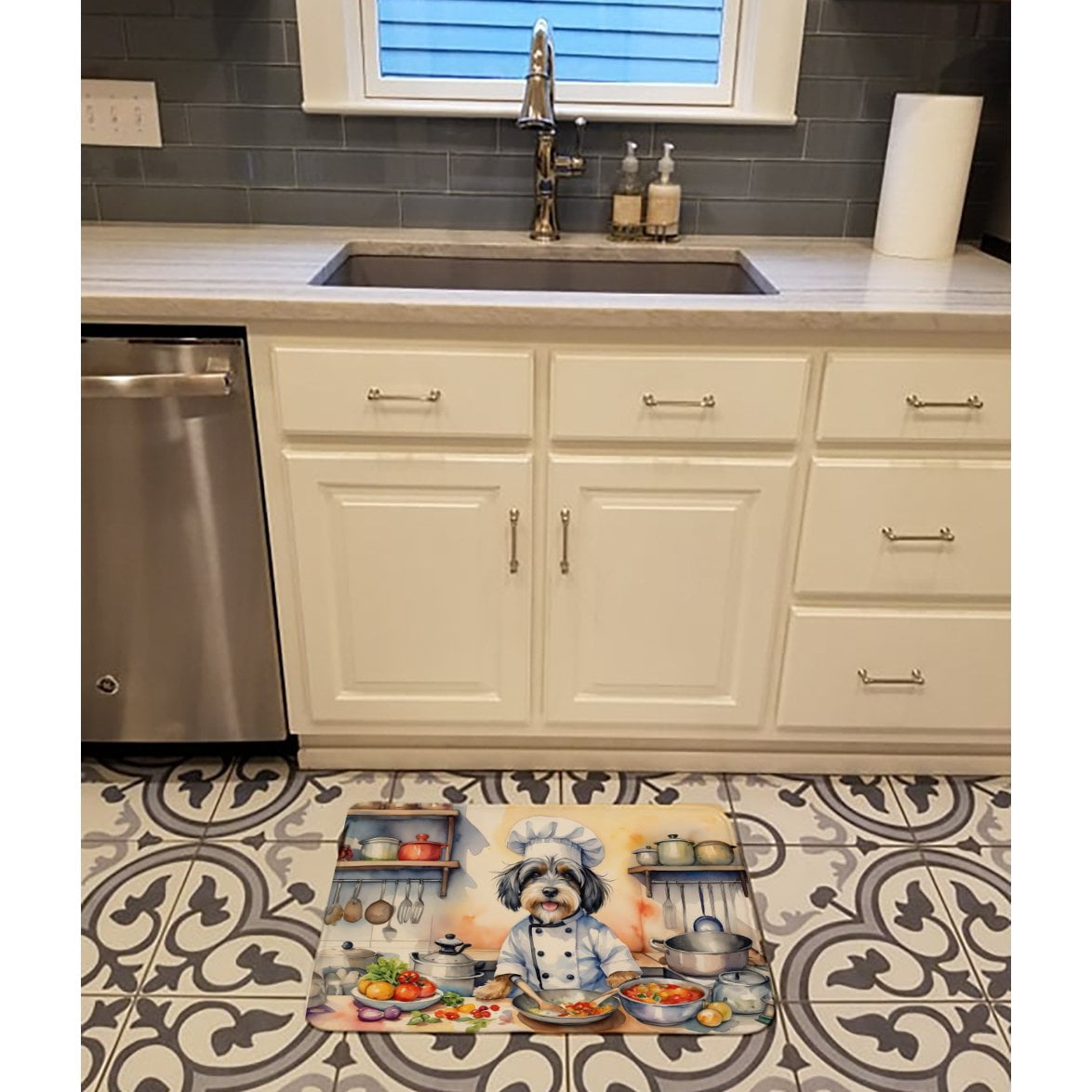 Yorkie Yorkshire Terrier The Chef Memory Foam Kitchen Mat