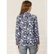 thumbnail image 5 of Blusa Vintage Allegra K con Lazo de Color en Contraste Floral Bohemio para Mujer Azul XL, 5 of 6