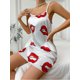 thumbnail image 5 of Camisones de seda satinada de imitación para mujer, ropa de dormir con estampado, vestido de noche con tirantes, lencería Sexy, ropa de casa, bata para el hogar, 5 of 5
