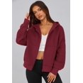 thumbnail image 3 of Sudadera con Capucha PRETTYGARDEN con Cierre Burdeos Talle M, 3 of 6