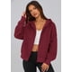 thumbnail image 3 of Sudadera con Capucha PRETTYGARDEN con Cierre Burdeos Talle M, 3 of 6