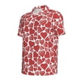 thumbnail image 3 of Daiia Hearts Pattern Men’s Polo Shirts,Solid Deck Shirt,Classic Fit, Breathable Cotton Polo for Casual and Sport Wear-3X-Large, 3 of 9