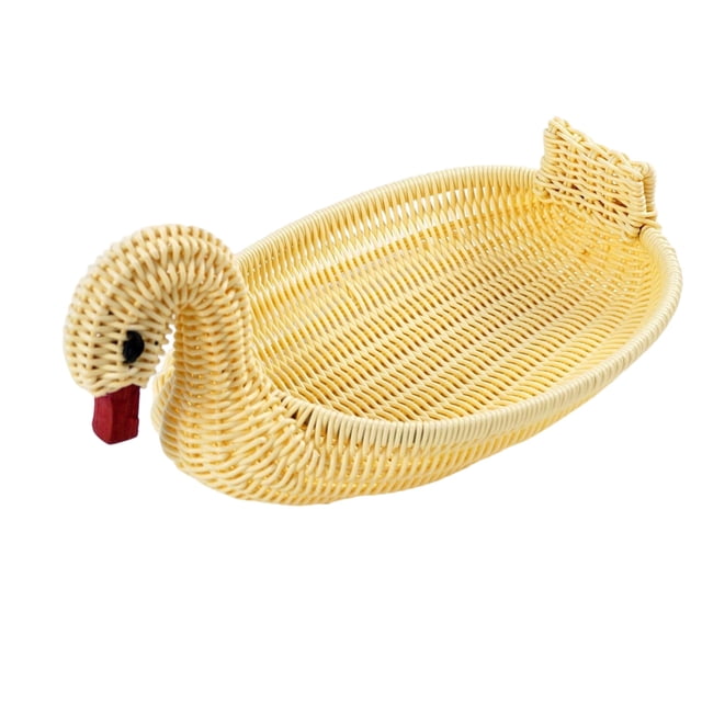 Dvkptbk Rattan Basket Leisure Rattan Bread Fruit Cake Sum Restaurant Rattan kitchen appliances
