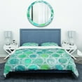 thumbnail image 2 of Designart 'Natural Blue Circle' Geometric Bedding Set - Duvet Cover & Shams, 2 of 4