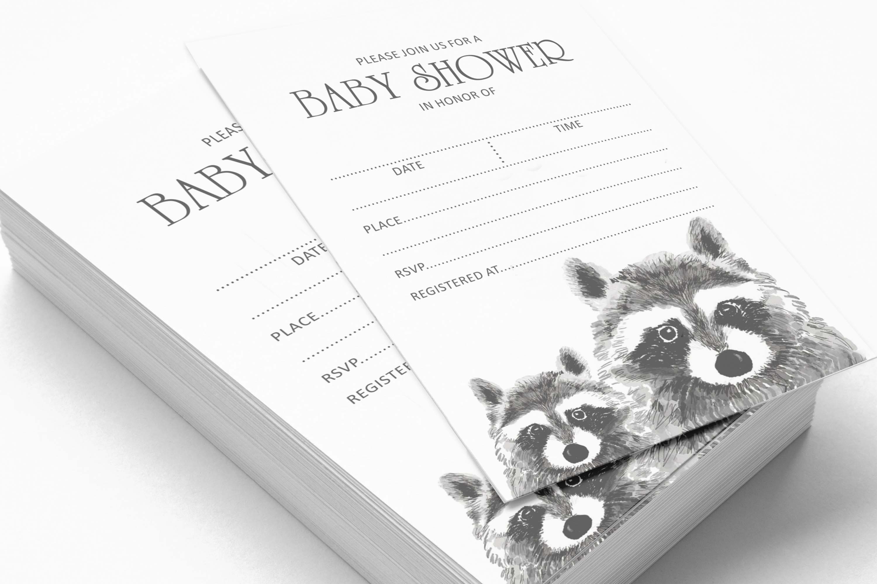 Inkdotpot Set Of 30Jungle Animals Baby Shower Invitations-Diaper Raffle Tickets And Baby Shower Book Request Cards Gender Neutral Invites Its A Boy Its A Girl