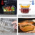 thumbnail image 3 of Juego de 3 Recipientes Vidrio Herméticos para almacenamiento de Alimentos con tapas, Recipientes herméticos transparentes para cocina, horno, congelador y despensa (Redondos), 3 of 4