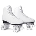 thumbnail image 2 of Patines de cuatro ruedas Nattork de cuero PU, caña alta, blancos, 2 of 7