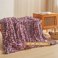 thumbnail image 2 of XeGe Faux Fur Leopard Print Blanket, Soft Cheetah Print Fluffy Bed Blanket, Shaggy Plush Decorative Couch Throw, Cute Animal Print Fuzzy Throw for Sofa Bed Couch, Black and Pink, 60x80, 2 of 6