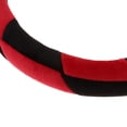 thumbnail image 3 of Funda universal para volante de para coche antideslizante cálido para invierno negro \ u0026 rojo Cola Cubierta de felpa para volante, 3 of 6