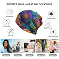 thumbnail image 5 of Disketp Psychedelic Sunflowers Slouchy Beanie Hip-Hop Soft Lightweight Running Beanie Adult Hats Chemo Cap for Men Women, 5 of 8