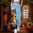 thumbnail image 2 of Lounge Pants for Women Christmas Santa Casual Stretchy Relaxed Fit Lightweight Soft Comfy Womens Pants, 2 of 4