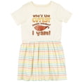 thumbnail image 3 of Inktastic Who's the Cutest Sweet Potato? I Yam Funny Thanksgiving Girls Toddler Dress, 3 of 5