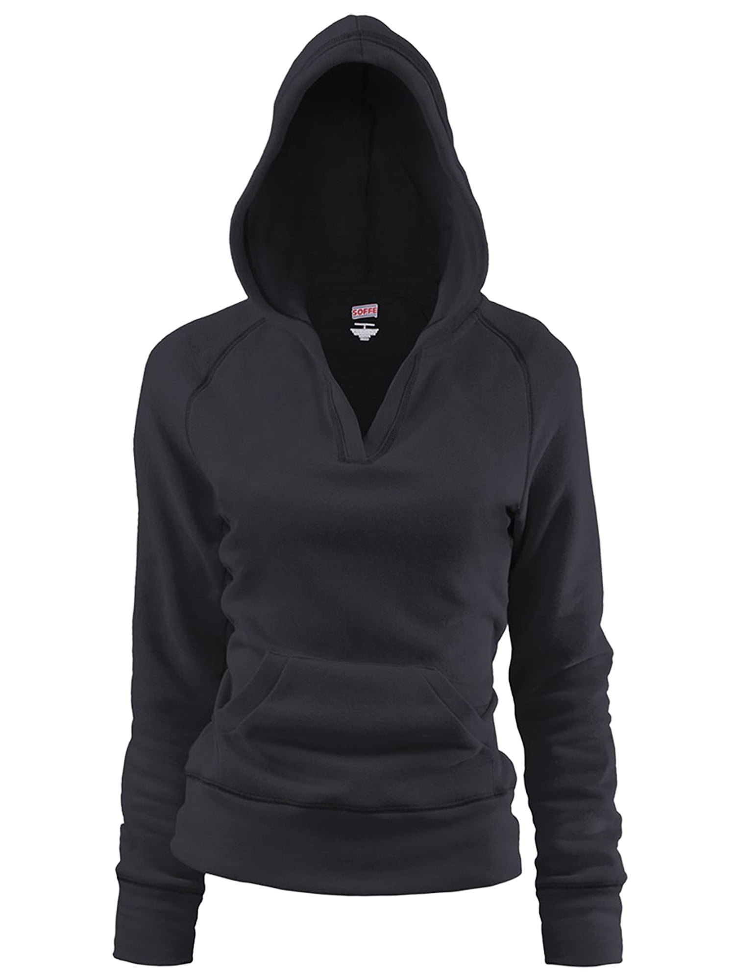 hooded v neck sweatshirt