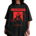 thumbnail image 6 of Obsession Gothic Horror Graphic T-Shirt, Red Black Psychological Thriller Movie Tee, Vintage Skeleton Romance Shirt, Retro Halloween Film Fan Gift, 6 of 8
