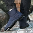 thumbnail image 3 of YOURDIARY Mens Womens Winter Warm Faux Fur Lined Snow Boots Zero Drop Wide Toe Box Waterproof Barefoot Shoes Hike Walking Outdoor Footwear, 3 of 8