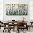 thumbnail image 4 of Large Framed Canvas Print Stumps of Birch Forest Wall Art Decorative Ready to Hang Painting for Living room Bedroom - 60"x30" Natural Frame, 4 of 7