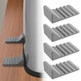 thumbnail image 4 of Grey Heavy Duty Trash Can Wall Protector, Silicone Trash Can Bumper for Square & Round Garbage Bins, No-Drill Garbage Can Wall Protector for Kitchen and Office Floor, 2X1In, 4Pcs, 4 of 4