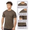 thumbnail image 6 of Crown Craze® Unisex Crewneck T-Shirts 65/35 Polyester/Ring-spun Cotton Plain Short Sleeve Tee Shirts (Heather Denim, M), 6 of 8