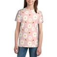 thumbnail image 2 of Honeii Daisy And Bee Print Youth Short Sleeve T-Shirt,Boys Athletic Shirt,Quick Dry Short Sleeve Performance Moisture Wicking T Shirt, 2 of 6